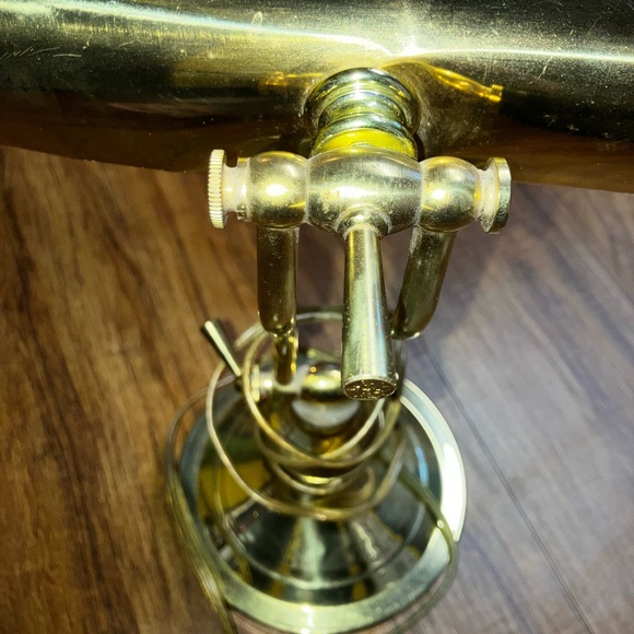 Vintage ￼Brass Bankers Desk Lamp Adjustable Arm Lighting Mid-century/ Modern - Picture 4 of 10